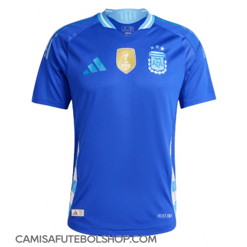 Camisa de time de futebol Argentina Replicas 2º Equipamento Copa America 2024 Manga Curta